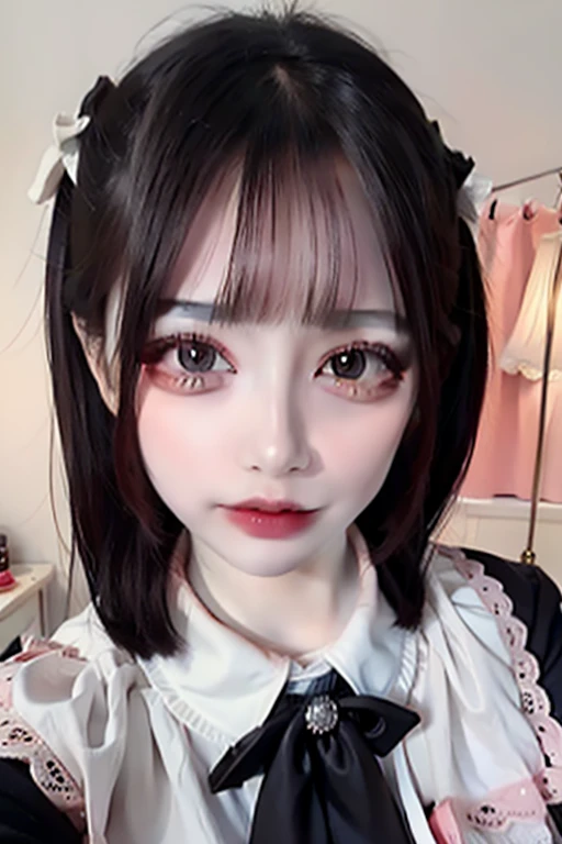 (Raw photo:1.2), (Photorealistic:1.4), Beautiful detailed girl, twin tails, swimsuit, highly detailed eyes and face, beautiful detailed eyes, smile, huge file size, ultra detail, high resolution, highly detailed, best quality, masterpiece, illustration, cg, unification, fantastic, fine detail, highly detailed cg uniform 8k wallpaper, light on face, movie lighting, 16 year old girl, Sexy Pose, Maid