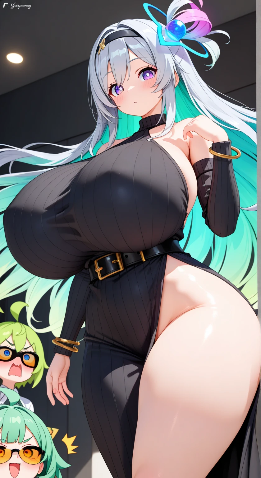 Hatsune miku, Curvy, muito gordo, (quadris largos:1.3), coxas enormes, grossas e macias, SSBBW, muito gordo flabby arms, realistic lighting, High detail, Qualidade HD, Rosto detalhado, sombreamento realista, rolos de gordura, massive size, gigantescos enormes seios transbordando de gordura, massive cleavage, Peso pesado, plussize, everything is fat, textura macia, olhos grandes bonitos, semi-realista, Dynamic angle, Dancing and singing on stage, vocaloid pattern clothes