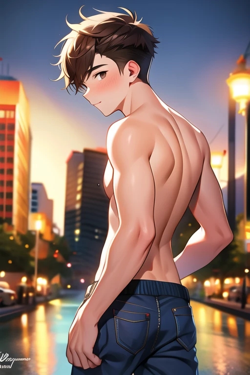 (masterpiece, Best Quality),The whole body of boy,(younge boy),teenager face,Body tilt,delicate big eyes,Open your eyes,,smooth and delicate skin,Short square face,Surprised expression,infancy,young age,short round face,Flat chin,finely detaild face,well-muscled,short bright black hair,with an intricate,nakeness,(backbone:1.2),the night,vivd colour,(depth of fields:1.2),Raised sexy, bed room, youthful, imminent sex, black thong, Femboy thigh high socks, shirtless, blushing, nervous, intimate lighting, night, quiet night cityscape in window, slutty, seedy hotel, neon lights in window, very small mini skirt, very mini skirt, underwear showing