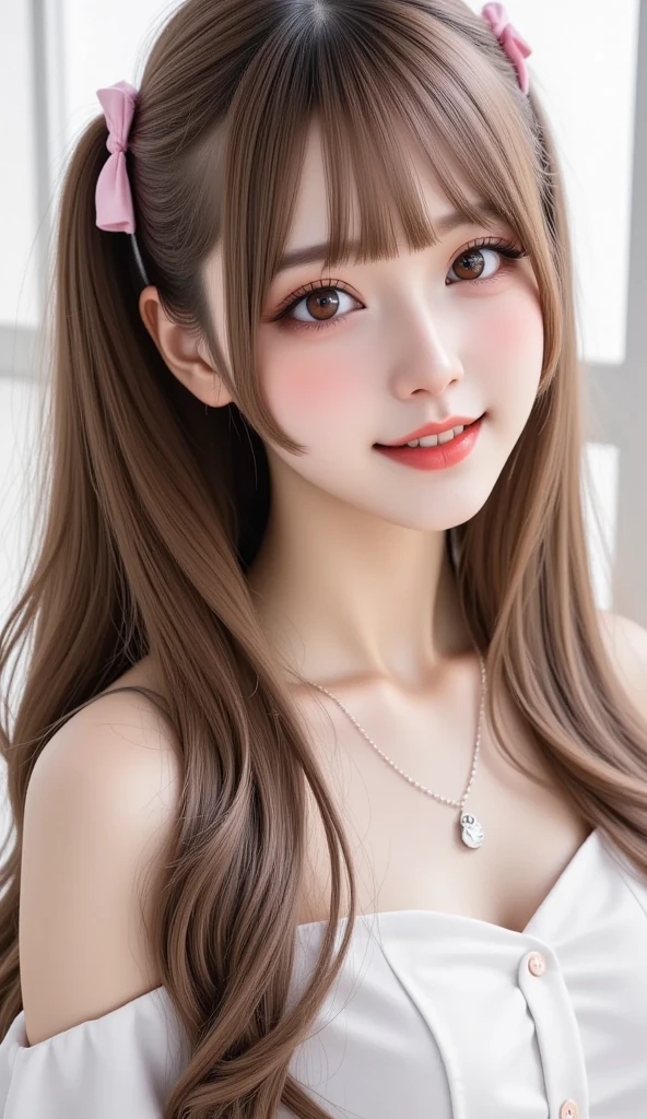 from behind,stretching,(Cinematic scene,Fantasy Art,Highest image quality,hyperrealistic portrait,(8K),Ultra-realistic,Best Quality,High quality,High Definition,high quality texture,high detailing,Beautiful detailed,fine detailed,extremely details CG,Detailed texture,realistic representation of face,masutepiece,presence,Dynamic,Bold),1gir,Ultra detailed skin,Curve,,Beautiful breasts,Large breasts,pale skin,pointed breast,Erect nipples,ponytail,(Ultra Thin hair),(Ultra Soft hair),(ultra straight hair),Swept long bangs,very light coppery amber hair,Hair over one eye,gym uniform