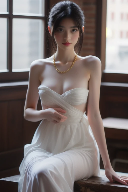 (masterpiece, Highest quality:1.2), Expressive eyes, Perfect Face, High resolution, 1人のgirl, alone, Ranma the Girl, Braided Ponytail,naked,Like the whole body," shape, Her breasts are almost completely exposed ,Fully visible bust, perfect body, (Highest quality, 4K, 8k, High resolution, Tabletop:1.2), Very detailed, (Realistic, Realistic, Photorealistic:1.37), Royal, Enchanting, (Vibrant colors, Sharp Chest:1.1), Soft lighting", Transparent dress. (((No underwear))), Hardly covers the pussy))), Deep cleavage. naked thighs. (((naked.))), (),, (((Pussy is almost exposed.)))(Track Field View:1.2), Small breasts, Brown short hair, girl, (Eye and facial details:1.5), (masterpiece, Highest quality, Super detailed, Detailed face, 8k), Sportswear:1.2