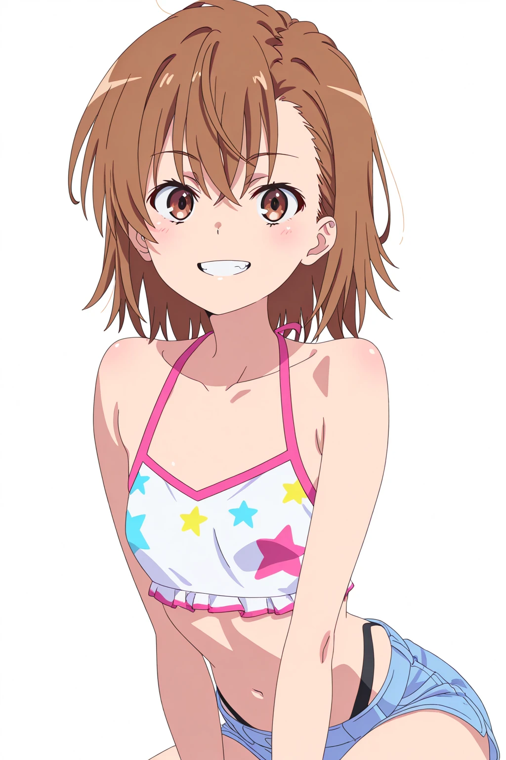 Highest quality, masterpiece, High resolution, alone, Mikoto rose.，（Glaring eyes），（Large Breasts），（big_Areola），Pussy，mansuji，Completely naked，（whole body），Evening sky_background，Young girl，Anime Style, Highest quality, 4K, masterpiece,， alone, 1,whole body，Looking into the camera, Shinkai Makoto style, （red_yellow‗_coat）Sharp eyes，（Full Finger）, （Accurate fingertips）, （Finer details）, （Anatomically correct）, (映画のbackground), Hyper Detail, (Subtle details), (Intricate details),