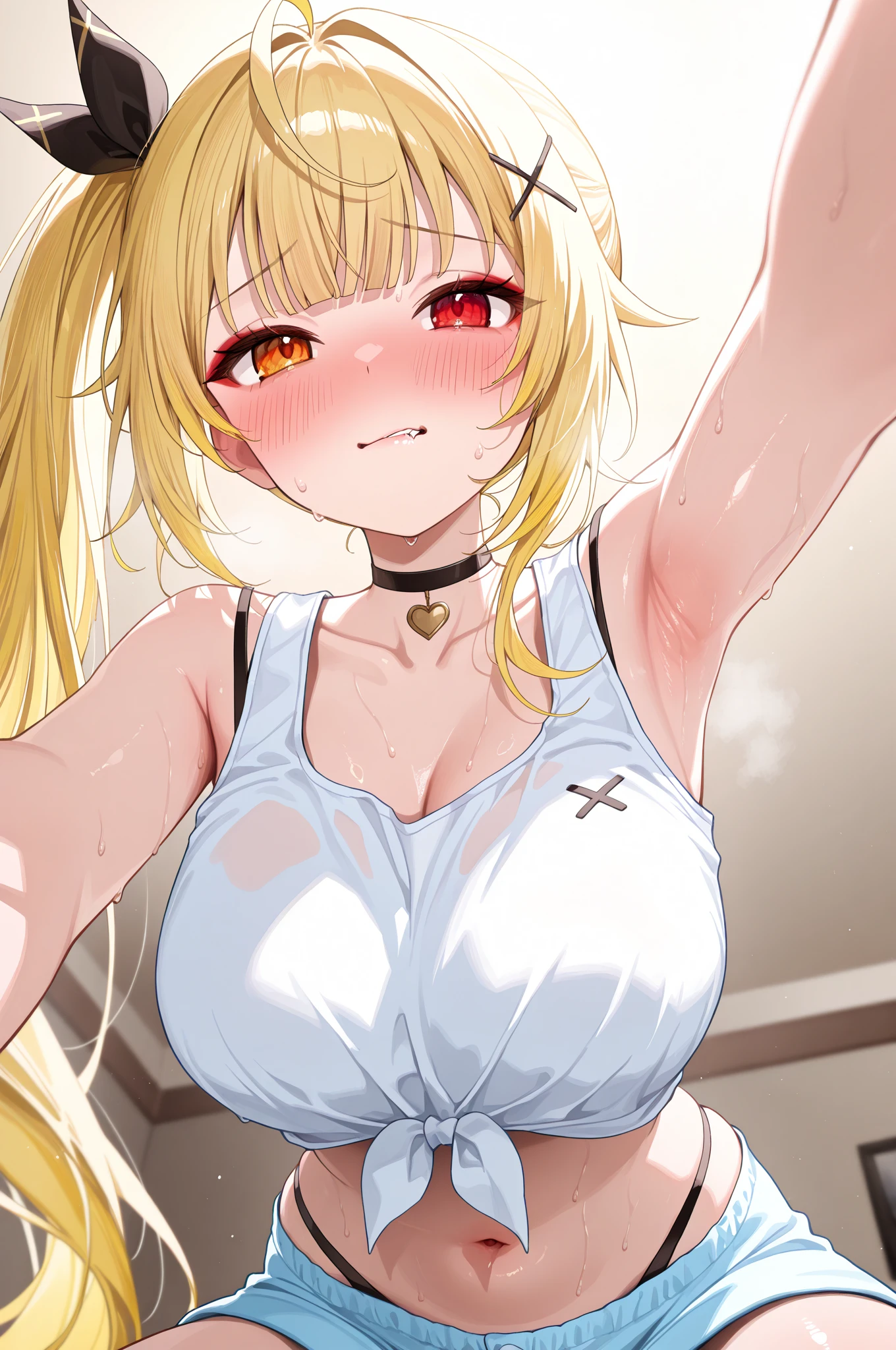 mastute piece,Best Quality,insanely detailed,8k cg,nsfw,
(shoot upper body:1.3),
(1girls:1.3),standing,looking at viewr,body in front,(arms behind back:1.4),(martial-arts wear:1.3,white dogi:1.3),Martial arts uniform:1.3、BREAK,
blush,shy,(ecstasy face),(trembling:1.2),BREAK,(light yellow hair:1.3),
BREAK,
perfect breasts,perfect teats,(open mouth:0.9),(large breasts:1.2),
(dojo),dojo、