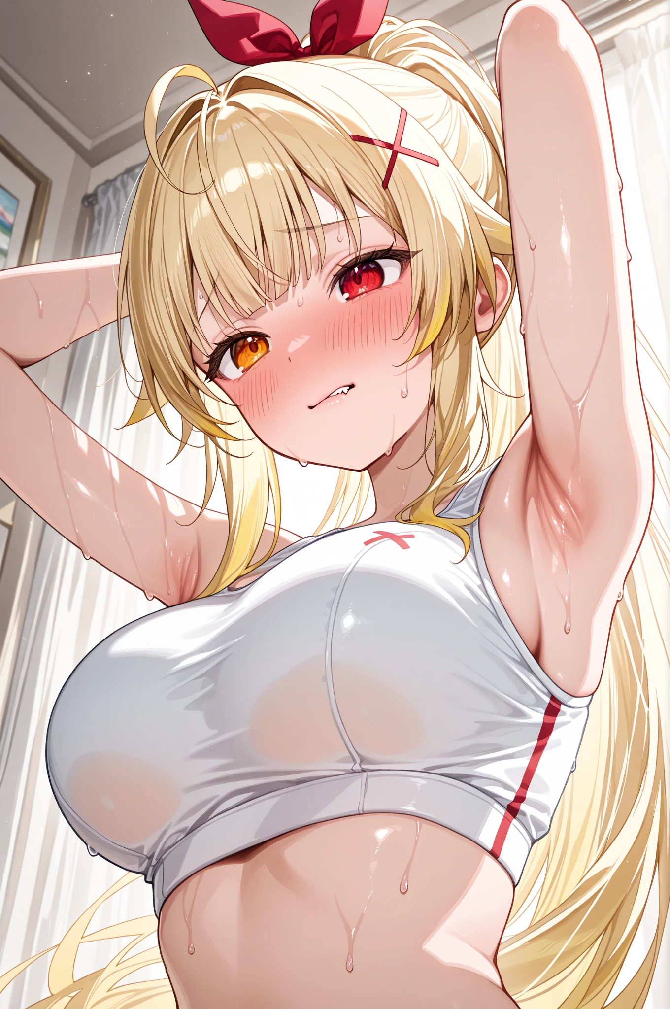 score_9, score_8_up, score_7_up, traditional media, Illyasviel Von Einzbern, high quality, masterpiece, (1girl), pov, young, , , , , cowboy shot, cowgirl position, cowgirl, girl on top, gym uniform, shirt lift, nipples, buruma aside, pussy, (large penis), large insertion, vaginal, sex,