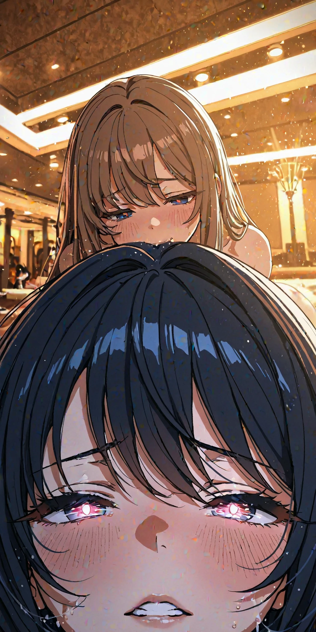 girl sucking boy's dick, big dick,the boy is fucking the girl with his dick,the girl is crying