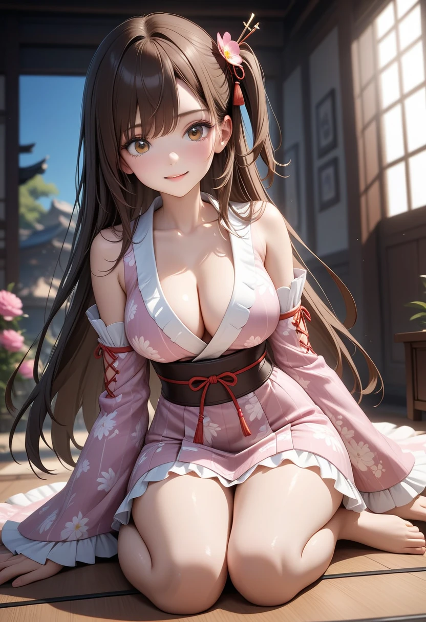 In underwear、Rope makeup、yukata