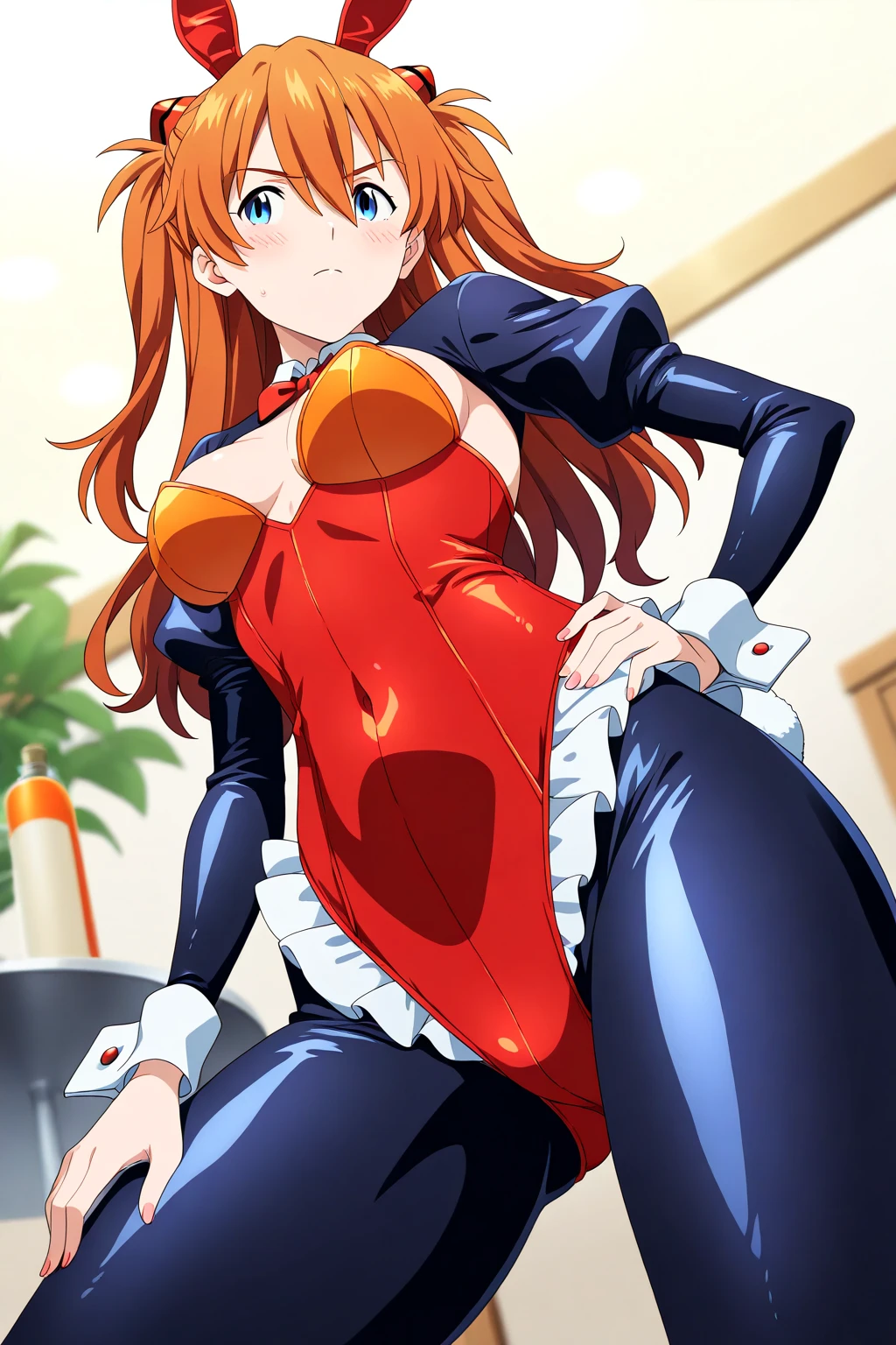 Rounded and plump flesh, pink skin, open thighs