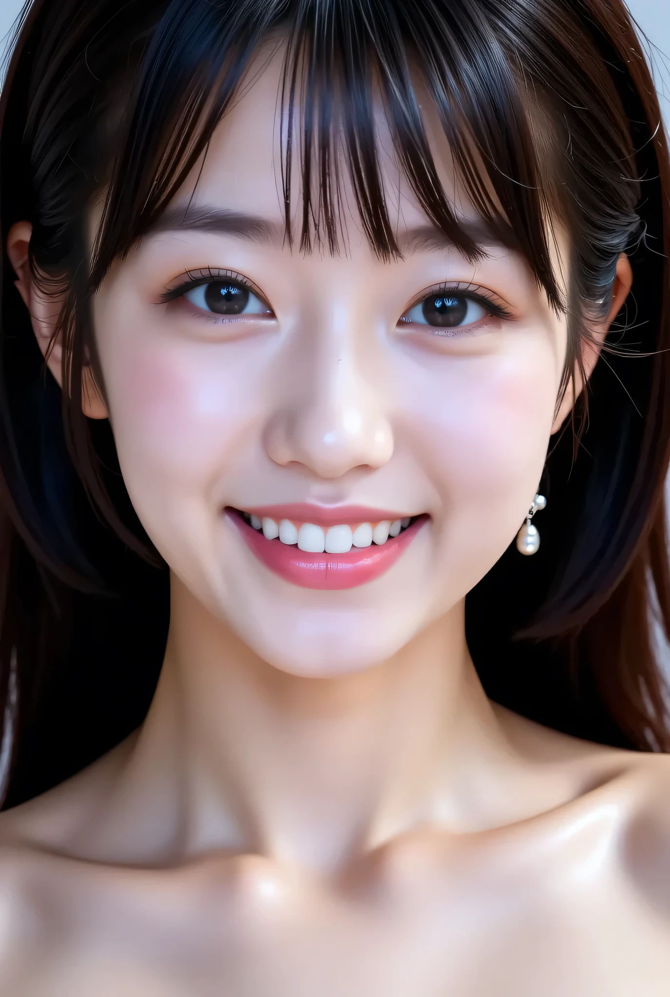 (top quality:1.4),(masterpiece:1.4),(realistic:1.4),(realistic:1.2),(超high res, オリジナルのPicture:1.4),(high res, Very Detailed:1.2),(8k:1.2),Picture,{黒髪の女性のPicture},{  what is her hairstyle？,[From the Lift your chest],[Lift your chest],{16 year old girl, {{{smiling face from the waist up}}}, {{Beautiful, radiant skin: Fair skin}}}, (Lift your chest:: slender body),(Lift your chest)- 
BREAK,{{{big nipples (red) big nipples}}: Areola {Pink} Areola}},
BREAK,limited face zoom in, beautiful face, Beautiful Eyes: big double eyelids: mascara:  dark circles under the eyes },,cute face,{stretch your chest}
