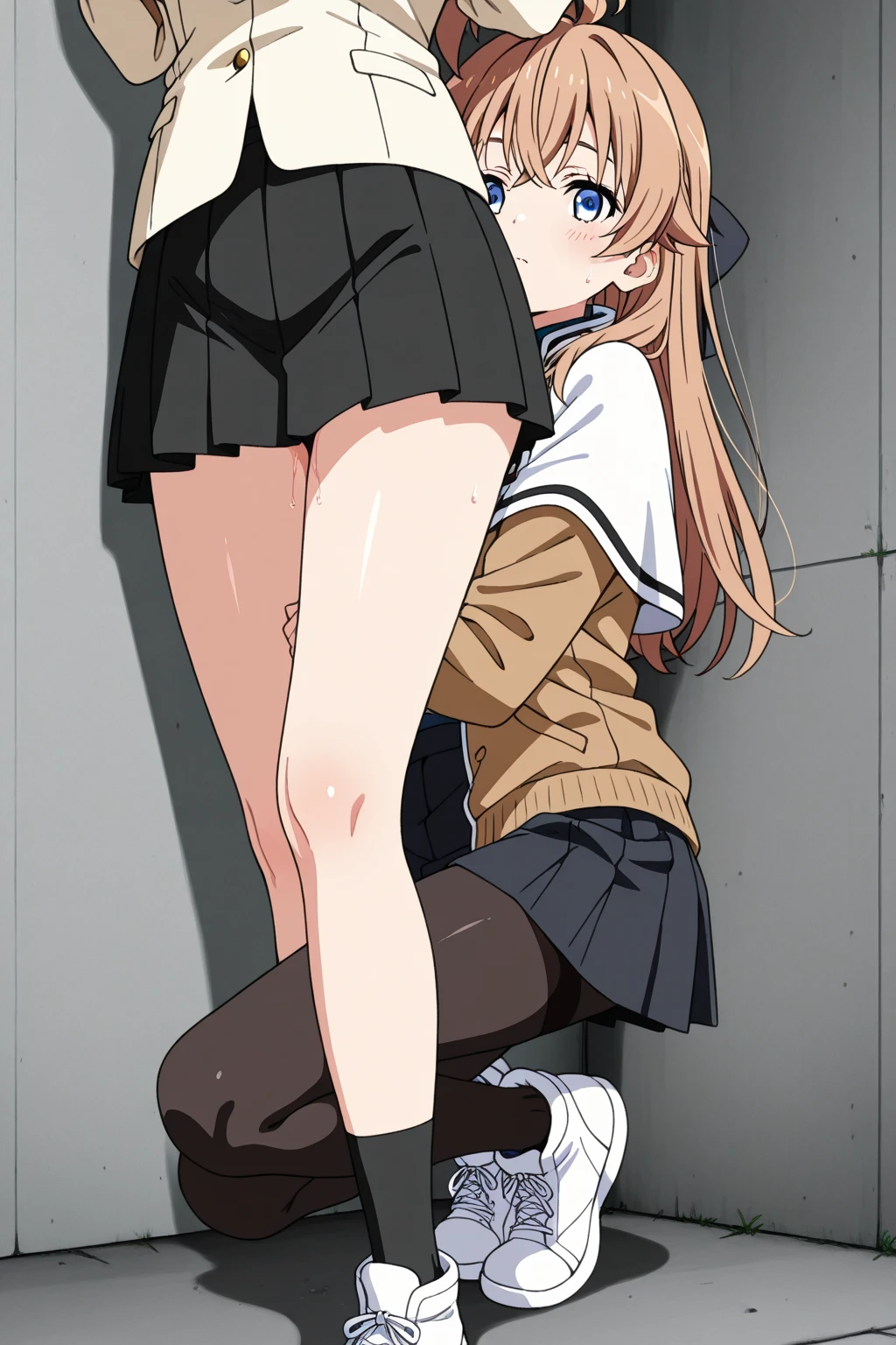 Multiple penises,Slender and sexy woman,ponytail ,Black thigh-high boots,Jeans Shorts,in the train,Molester,Multiple men,A man grabs a woman's arm,Put your hands behind your back,penis,rape,Sex,Creampie,Man behind woman