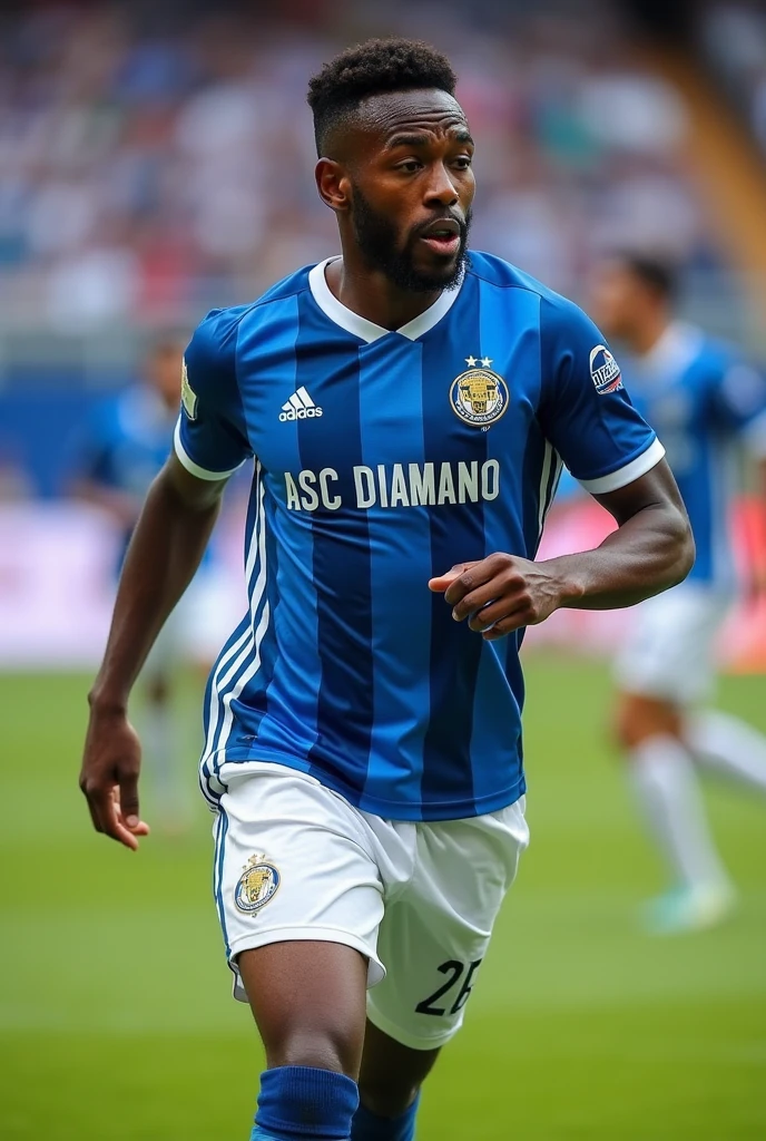 Soccer uniform with the colors yellow, light blue and white