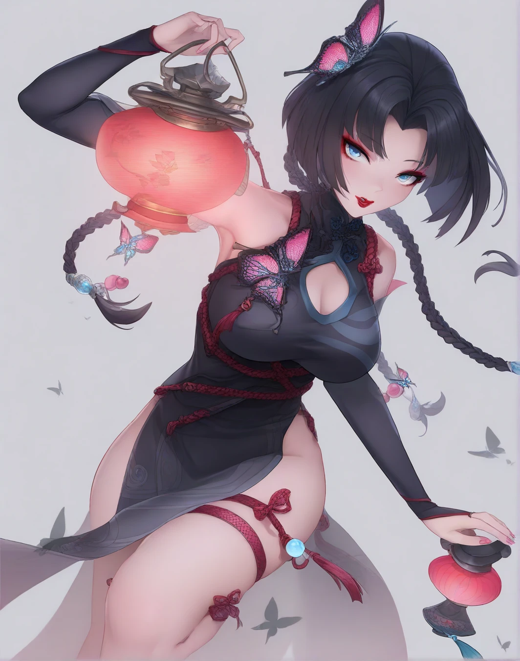 a 20 yo woman、Black-haired head hair、Bery short hair、Big smile、cleavage of the breast、Thighs at a glance、Purple leotard with an open chest(hi-top fade:1.3)、dark themed、Muted Tones、Subdued Color、highly contrast、(natural skin textures、Hyper-Realism、Soft light、sharp) (masterpiece、top-quality、top-quality、Official Art、Beautifully Aesthetic:1.2)、(1girl in:1.3)、ighly detailed、(Fractal art:1.1)、(color:1.1) (florals:1.3)、(Yuko Higuchi:1.4)、Yuko Higuchi、(Yoh:1.2)、(line-drawing)、line-drawing、Pen drawing、Zentangle、(Tattoo patterns:1.2)、(complex lines)、(masterpiece)、(top-quality:1.1)、(ultra-detailliert)、The best illustrations、finely detail、hand-drawn high quality、highly contrast、(Clean lines:1.3)、Ligne Claire、(portlate)、(very closeup:1.1)、1 girl in、独奏、A girl is surrounded by red mushrooms、(intricate-detail:1.3)、(detailedbackground:1.2)、(Colored background:1.1)、Sketched、intricate-detail、hight resolution