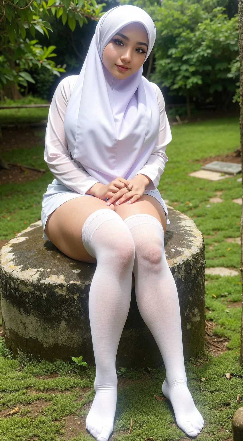 (8K, Highest quality, masterpiece:1.2),\(Narrow eyes),(\(Garment Details\)\),Cowboy Shot,(Huge breasts) ,Very detailedなCG Unity 8K 巨大なファイルサイズ,Very detailed,High resolution,Absurd,Beautiful Eyes,Ray Tracing,Dramatic Shadows,finely,Hyper Detail,(1 girl:1.3),(alone)、(Black Hair),((Bob Hair))、((company employee、White shirt))、((Latex mini pencil skirt))、blush、Sweat、Thick thighs、hot、((Haa))、((Simple Background))、Wide Hips、sexy、((((A little bit plump))))、、With pride、(Look forward)、((Haa、Sigh))、((Stand up straight))、((((Face forward and spread your legs wide))))、(((Squat))),((Cowboy Shot))、((Knee-high socks))、(((Keep your hands behind your head)))、Cute white panties、((A slightly lower view))、((Very large breasts))、((Ahegao))