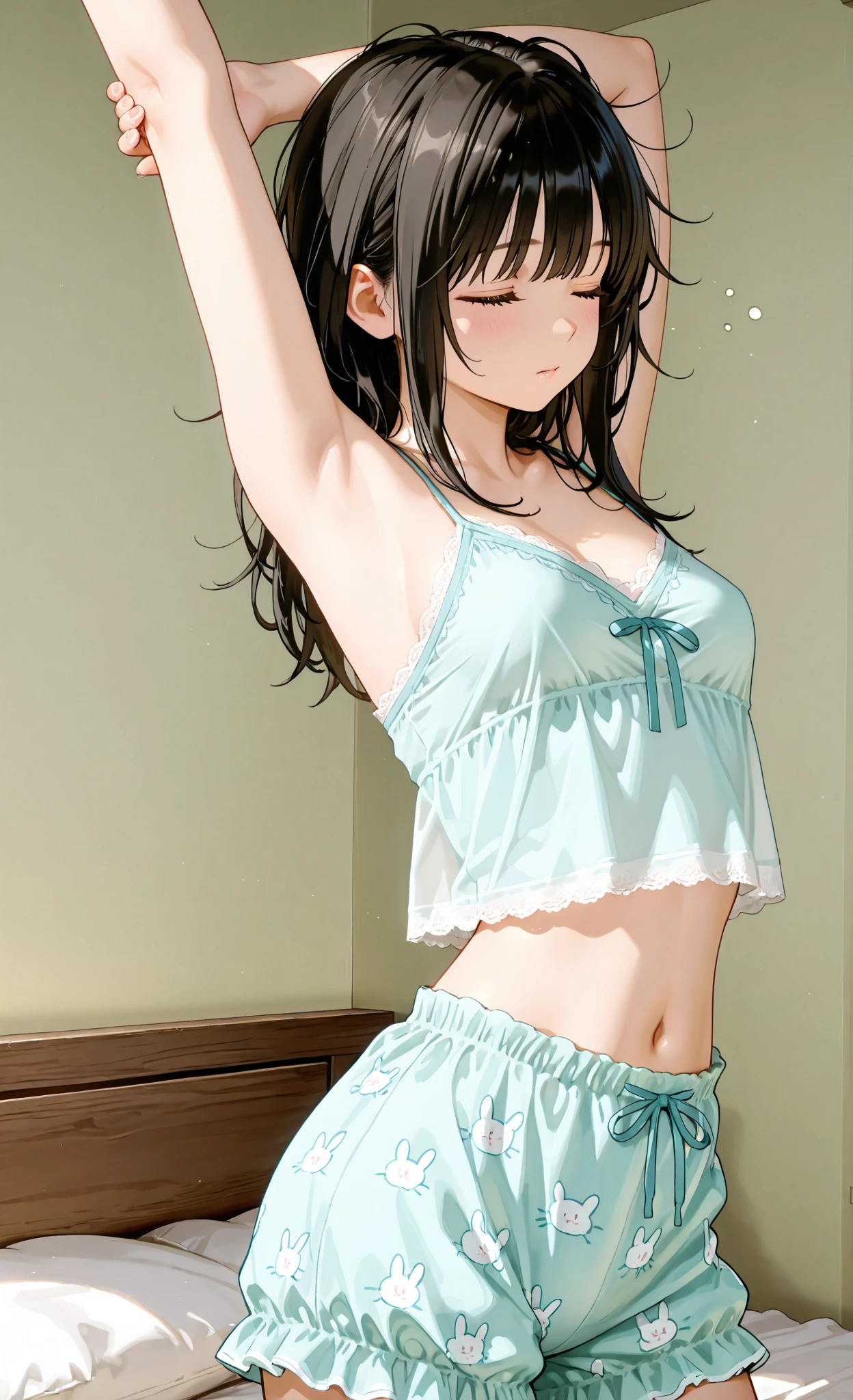 Highest quality、Realistic、woman、zoom、Orange eyes、Very short black hair、White Lingerie、thin、Small breasts、Sunburn。Dark Skin、、White long gloves、White long boots、