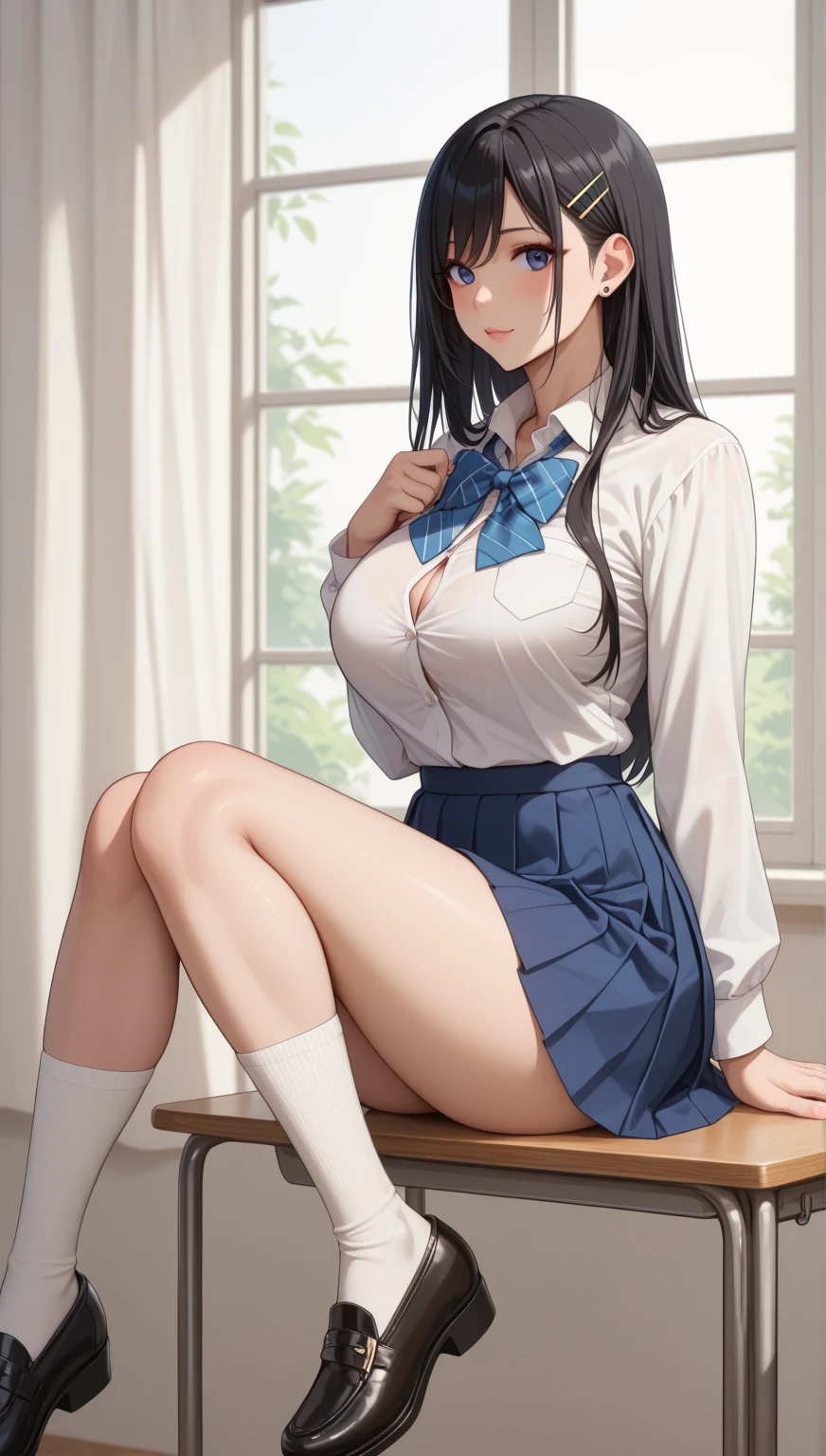 girl in sexy school skirt and underwear