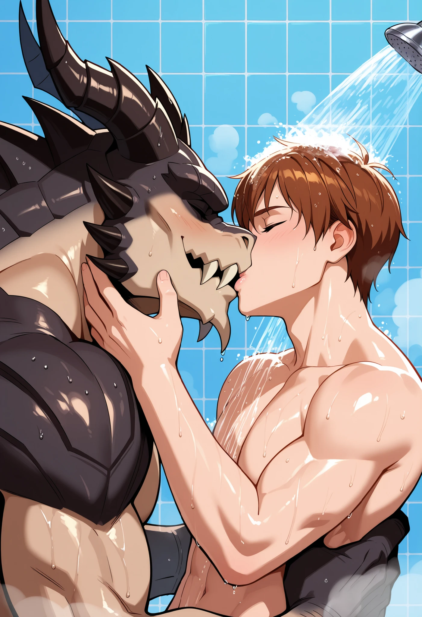 (Hero being raped by a ferocious red lizard、腕は後ろでConstraints)Furry、bestiality、Young Shota、Nipples、Tattered hero suit、Tight hairstyle、Brown Hair、Intense ejaculation、Ahegao、Erect penis、(Constraints、(Violent Rape、Intense 、A lot of semen、handjob,grabbing another’s breast))heart、YAOI、In town