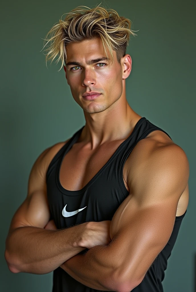 ((Masterpiece)), ((best quality)), ((high resolution)), ((Detailed background)), ((A collection of 8K CG wallpapers that are very detailed.)), alone, young man,white hair,bare , big penis ,short hair,smile,Thin waist,Six-pack abs,sexy chest muscles,sexy, Slim figure,fine texture, The perspective is from the bottom up. ,