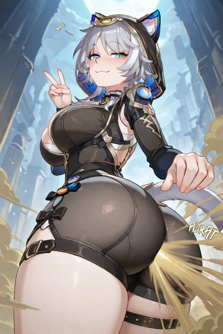 (HD, clear, fractal), 1mulher, pele ultrabrilhante, mostrando a bunda sensualmente, de costas olhando fixamente pra frente, roupa sexy, calcinha linda, bunda grande, bunda muito grande, Showing the back of the body, pose sensual, sensual, uma mulher gostosa sensual, olhos brilhantes, olhos azuis brilhantes, apenas uma mulher, corpo proporcional, corpo bonito, corpo lindo, Hand positioned on ass, cabelo bonito, cabelo curto, peito bonito