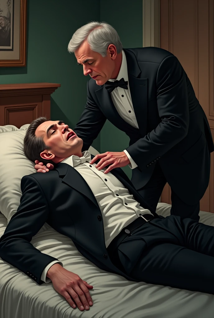 1950s setting, mobster having sex with a younger man during massage.
