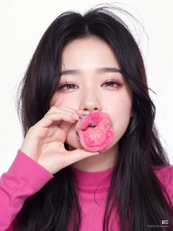 lick the sausage with the tip of your tongue、pink maid bikini、perfect face