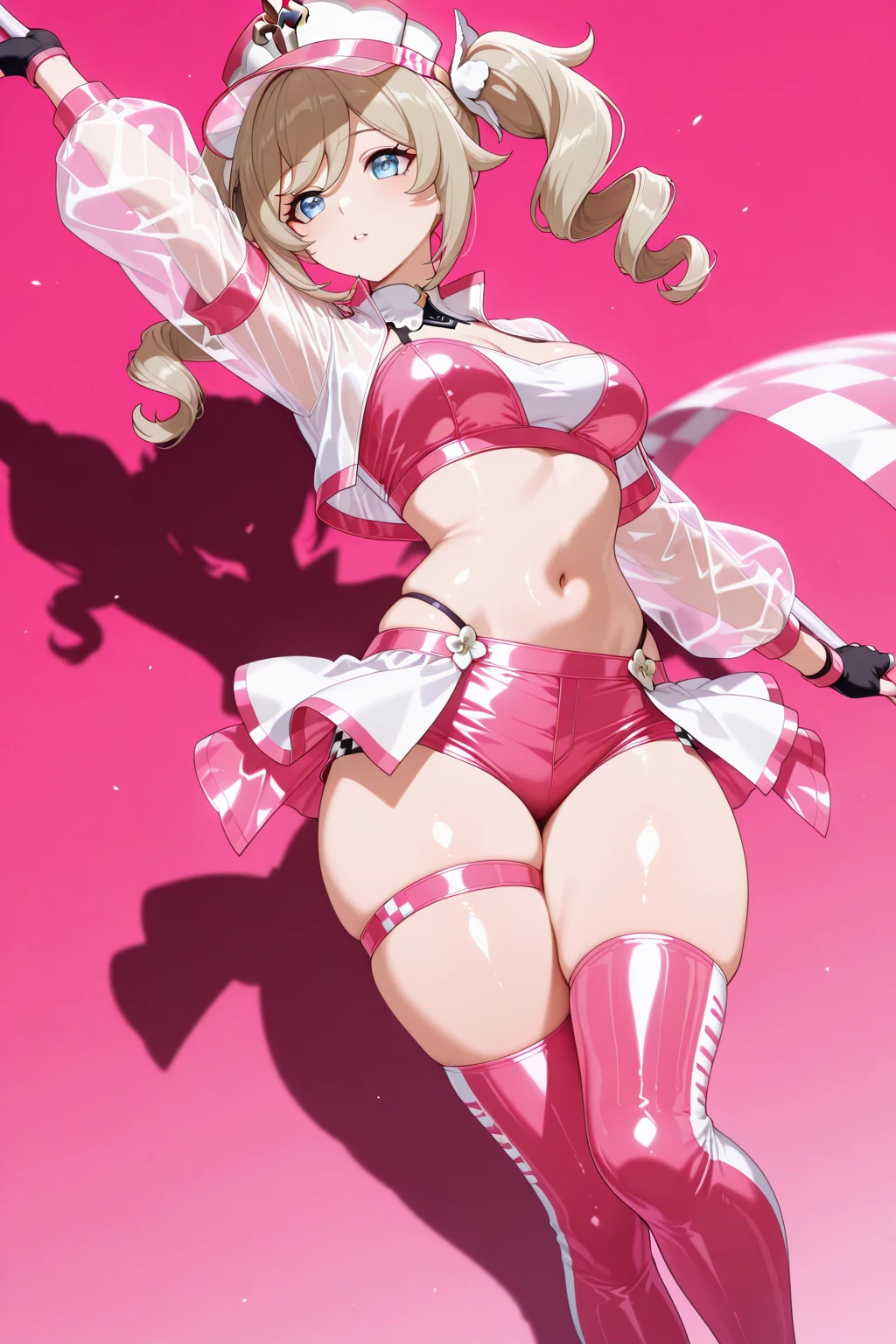 1girl,(Irisviel von Einzbern),mature female,red eyes,solo,bangs,(gigantic_breasts:1.6),(hanging breasts:1.4),(magical_girl),white gloves,pink footwear,high heels,pink boots,pink bow,blue bow,bow,brooch,dress,standing,earrings,frilled dress,frills,gloves,hair bow,heart,jewelry,seductive smile,open mouth,holding staff,art style,best quality,amazing quality,very aesthetic,absurdres,anime,best quality,amazing quality,very aesthetic,absurdres,