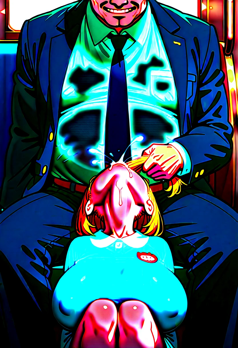 mgqEva, Eva, Monster girl quest, monster girl, thick white gloves, police uniform, police outfit, wings, seductive evil grin, smug, blush, 1boy, shota, 1girl, larger female, large female, side view, girl sitting on top, female on top, open field background, tight grip, handjob, rubbing penis, glovejob, stroking penis, foreskin, retracted foreskin, , cumming, boy pushed down, pinned down, looking at eachother, looking at boy, glove covering mouth of boy, asphyxiation, covering mouth of boy, naked boy, nude boy