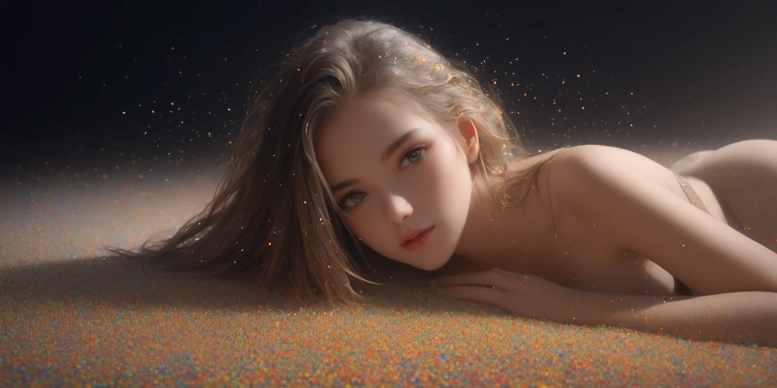 Create a hyper realistic image of a cute little fluffy kitten gently hugs a goldfish. hyperrealism, professional photo, close-up, glitter, ultra HD 64k hyperrealism studio lightning