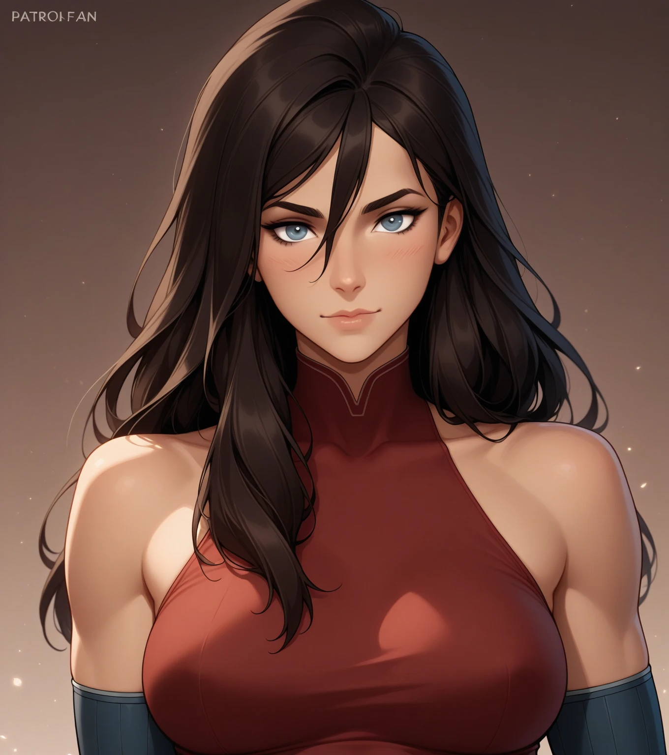 hair flaps massive hair long hair black hair onyx pale skin yellow eyes huge muscles huge breasts sad sad angry sad girl red silk red silk silk sad pale red silk sad