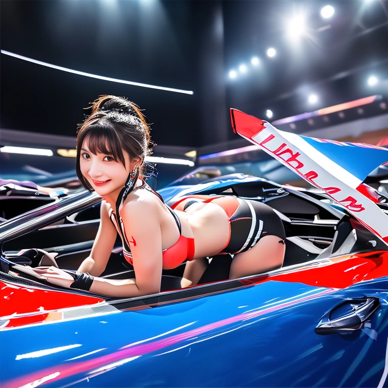(Best quality, 8k, 32k, Masterpiece, UHD:1.2) "Generate an art scene featuring a Japanese girl model with a chic bob hairstyle gracefully wash(Best quality, 8k, 32k, Masterpiece, UHD:1.2) "Produce a captivating art piece featuring a girl with a stylish bob haircut, illuminated by dramatic and cinematic lighting that accentuates the contours of her face and hair. Create an atmosphere that exudes intrigue and depth, with shadows and highlights playing a central role in defining the scene. The lighting should emphasize the girl's features and add an extra layer of drama to the composition, making it visually striking and evoking a sense of mystery and allure."ing a car. Show her engaged in the task, portraying her in a confident and poised manner while cleaning the car with care. Highlight the interaction between the girl and the car, emphasizing the details of the washing process and incorporating elements of a pleasant and sunny environment. Capture the scene with a sense of elegance and simplicity, focusing on the girl's poise and the aesthetic of the car wash moment." swimsuit, very sexy, provocative, voloptuous, washing it in a sexy way, portrait, car washing,photorealistic,girl