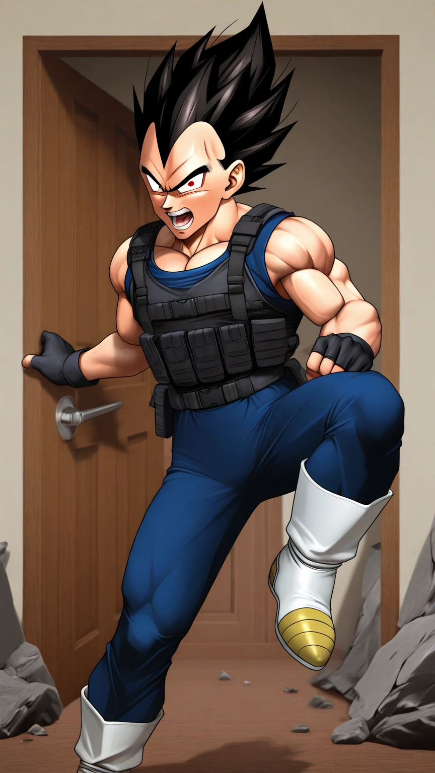 Huge muscles,Crying face,Lots of drool and sweat,Harness,Young face,teenager face,Huge erect penis,Full body image,Young body,Muscular legs,Wearing boots,Large, toned muscles,Goku,super saiyan,black spiderman suit,Rubber Suit,