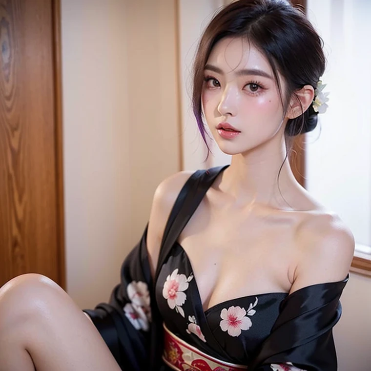 (best quality,4k,8k,highres,masterpiece:1.2),ultra-detailed,(realistic,photorealistic,photo-realistic:1.37),sensual,passionate,beautiful,Japanese art form,Kabuki theater,expressive movements,delicate gestures,floral patterns,geisha-inspired,exquisite kimono,traditional Japanese garden,pink cherry blossoms,soft,subtle lighting,faint glow,serene atmosphere,sublime pleasure,eroticism,sublime beauty,seductive charm,artistic composition,graceful posture,emotionally charged,facial expression full of desire,enticing intimacy,visual poetry,unforgettable visual experience,sensual exploration of the female body,rhythmic pulse of desire