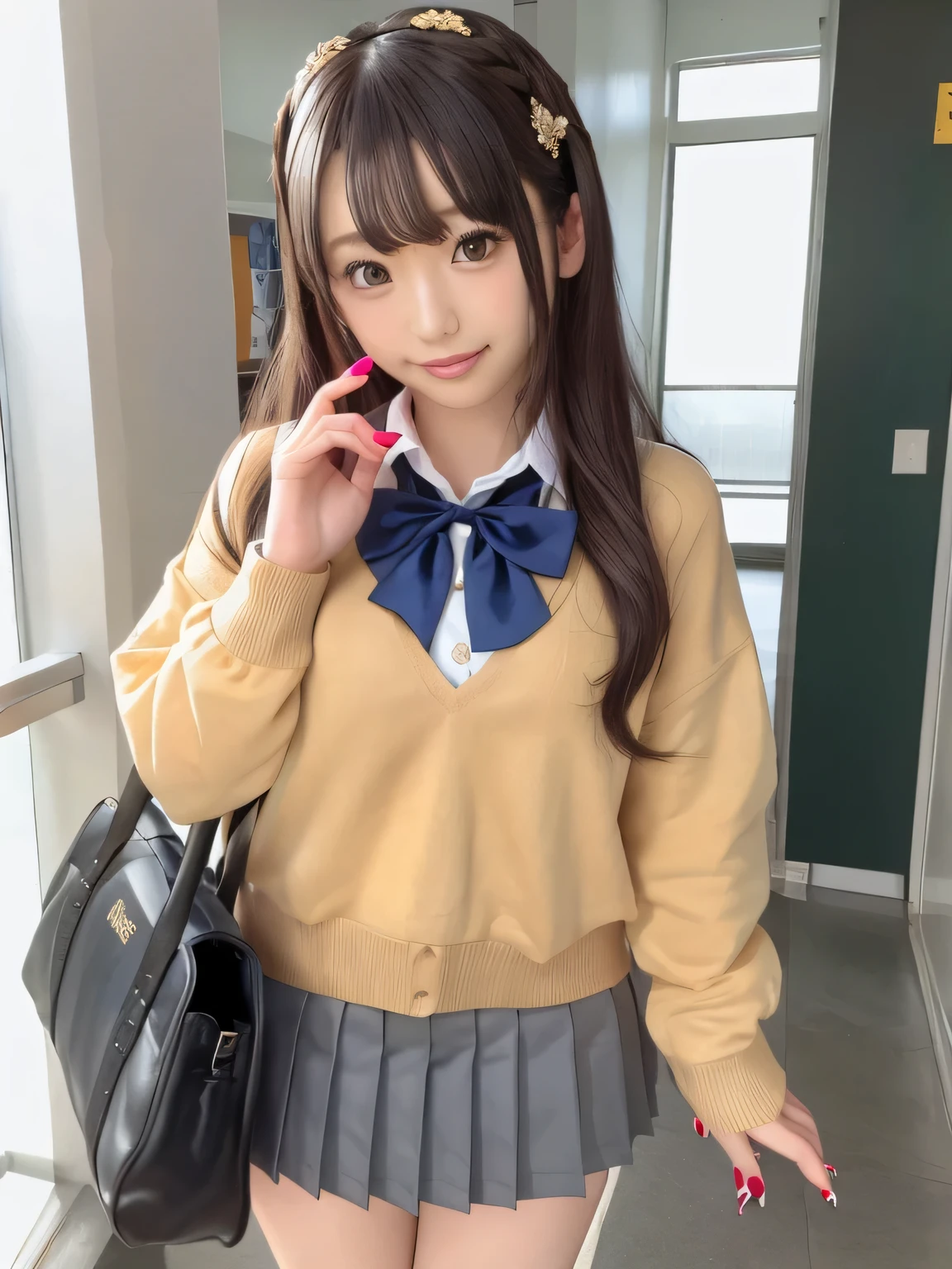 Cute Girls、Idol、high school girl、stockings、mini skirt、See-through、sit
