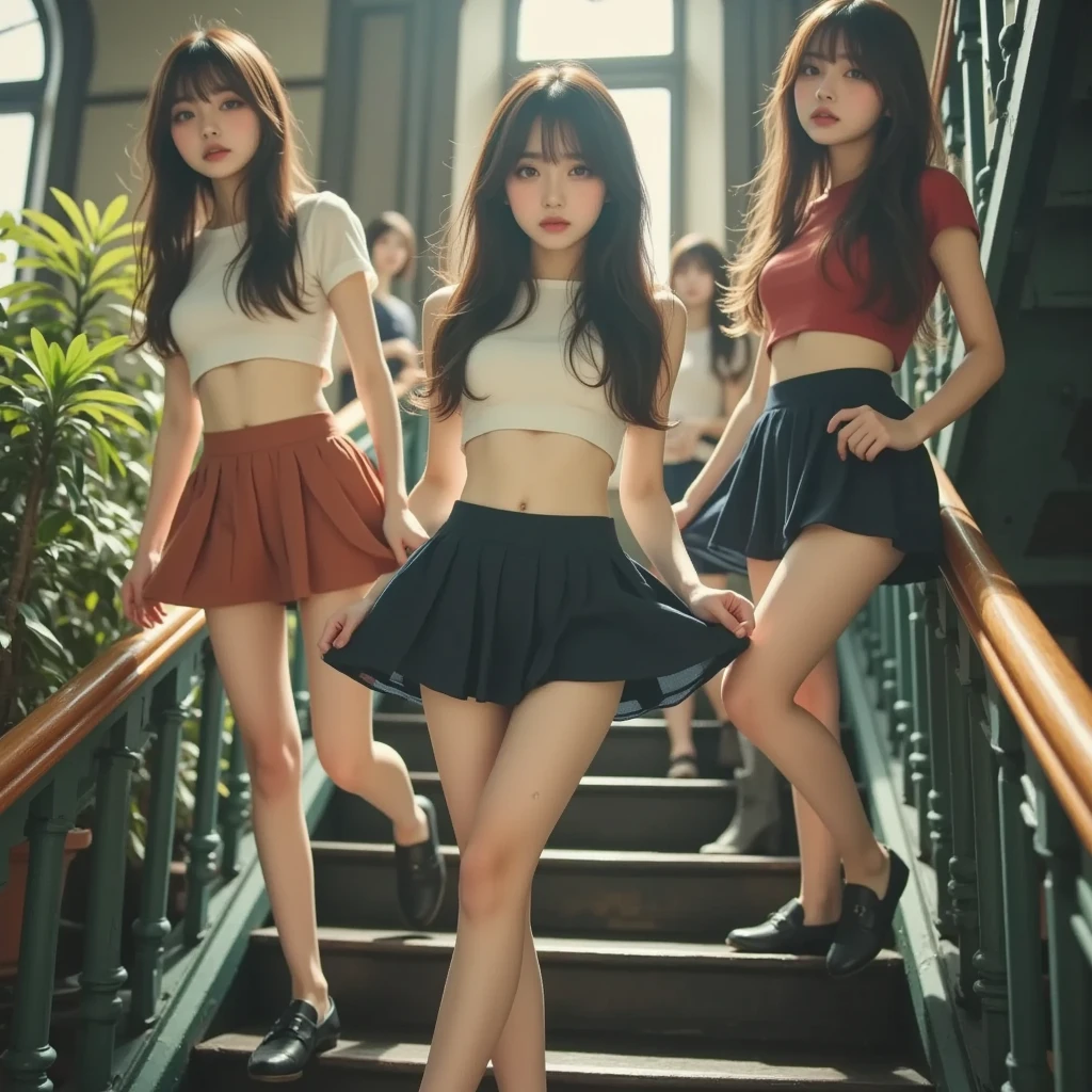 2 middlesschool Girls in Hotpants and tops