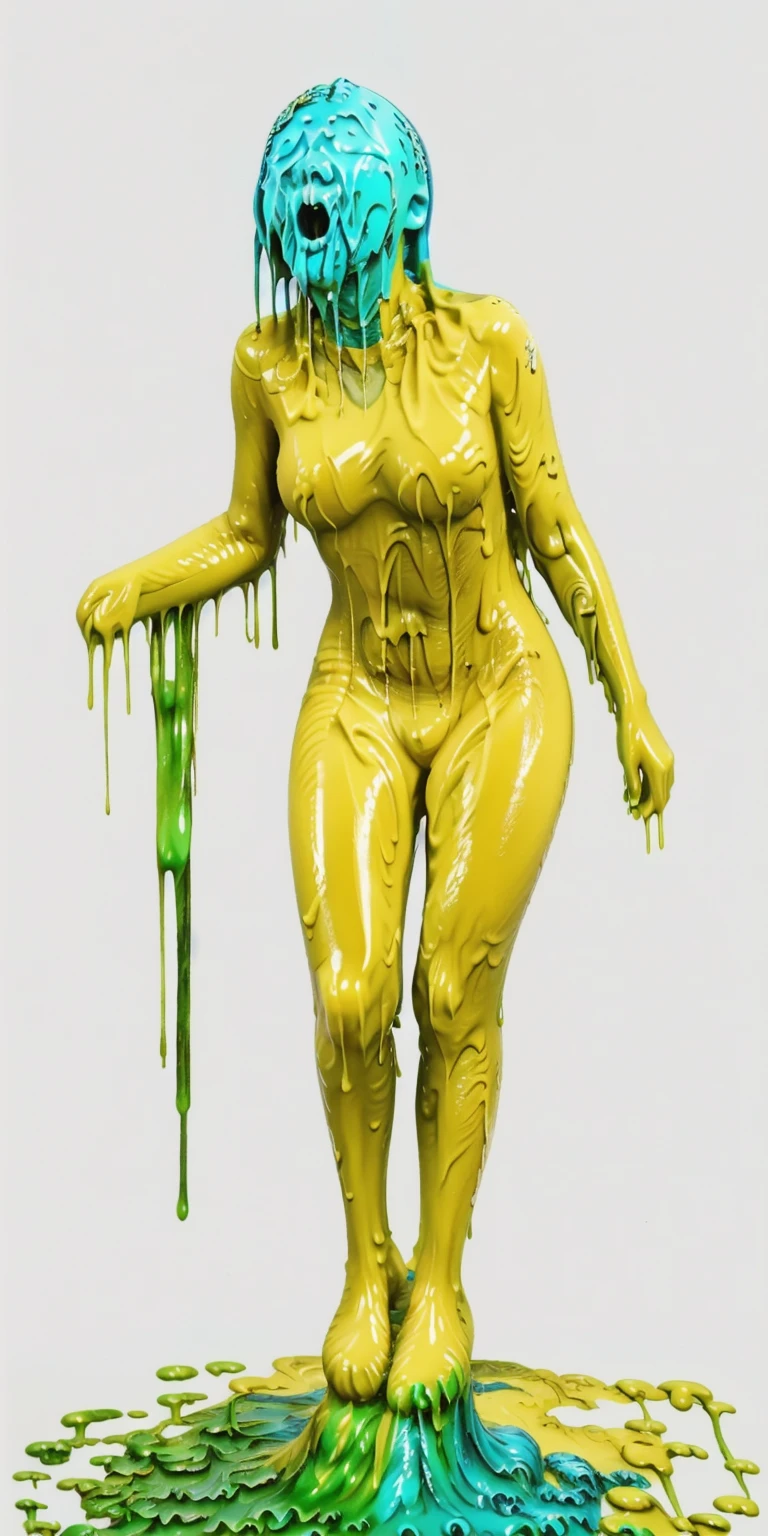 a close up of a woman with a red hair, female humanoid creature, female alien, alien woman, lolth, hot goo humanoid woman, hot slime humanoid woman, slime woman hybrid, perfect human female specimen, slime skin, female assassin, female full body