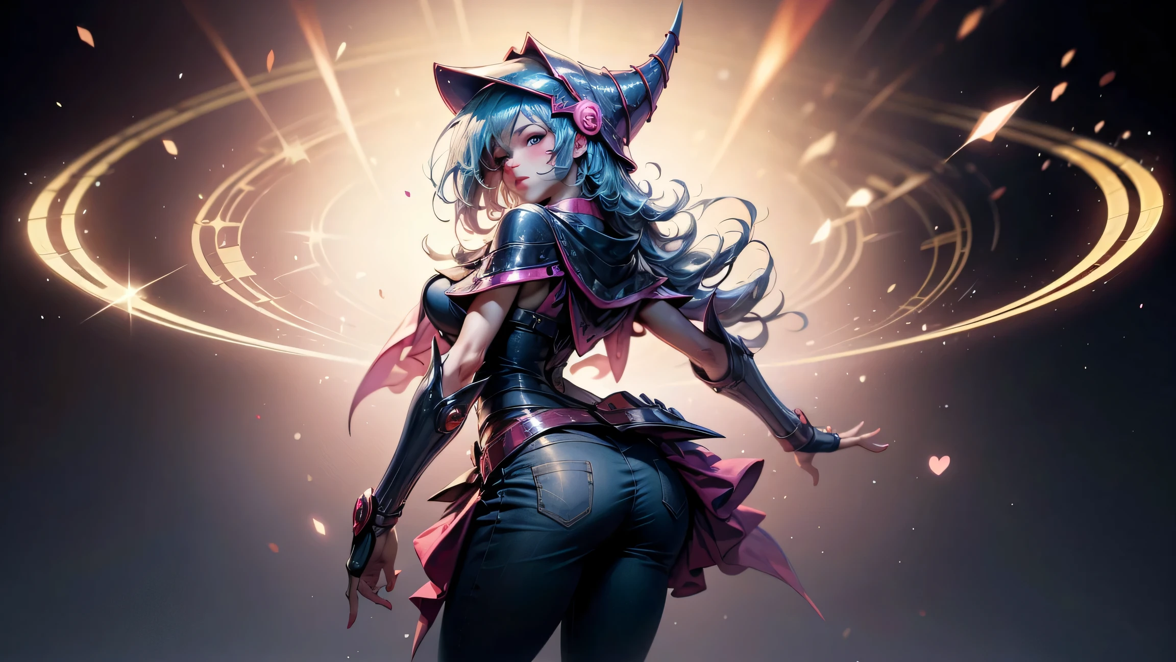 A female wizard wearing a transparent robe and headphones、middle ages、Fantasy、A beautiful night view behind、Big Breasts、sexy、Room with a night view、Moonlight、Unbuttoned、Beautiful woman looking back、Butt、Beautiful buttocks、Downlight、full moon、Stylish room with fireplace、Half naked、4K、8K、Highest quality