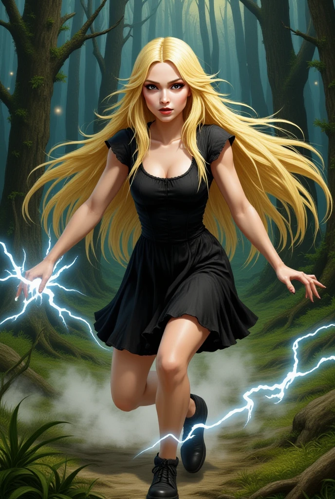 Avril lavigne with a tail like Cell from Dragonball Z
Absorbing a young woman
