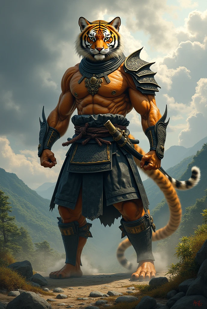 DnD Character, tabaxi with feline features, 180cm tall, 80kg weight, athletic body, blackquality hair, golden fur, pointy ears, small snout, amber eyes, monge, similar to wukong, fight with a red and black stick