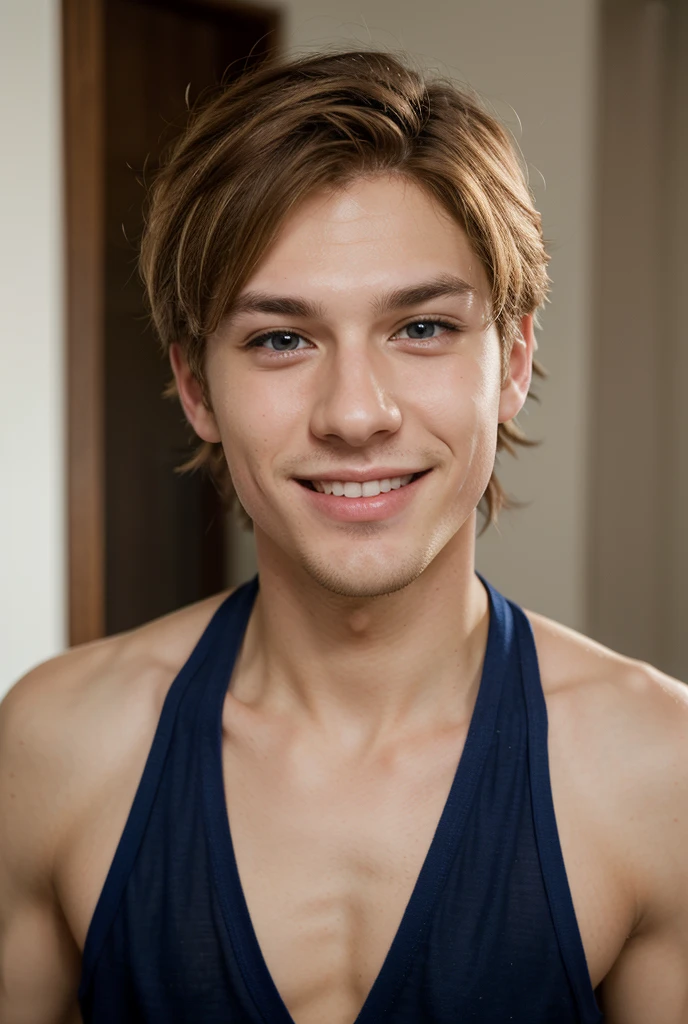 teenager boy,19 year old , big forehead, short hairs, light smile, model, sitting on stairs, cinematic lights, cinematic lighting, god rays, UHD, masterpiece, ccurate, anatomically correct, textured skin, super detail, high details, high quality, award winning, highres, 4K, HD