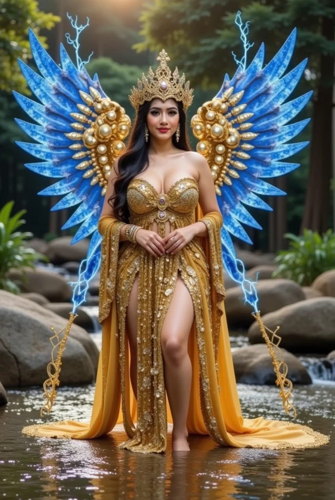 (Ocean of Religion:1.6),(Religious atmosphere:1.6),(thai woman), ((highponytail)),(forehead), Background with:(Angels and Goddesses:1.5),beautiful hair, big smile, ((bikini:1.4)), (huge breasts:1.3), cowboy shot:1.3,intricate details, depth of field, detailed background,sharp focus, 8k, UHD, high quality, intricate detailed, highly detailed, hyper-realistic,detailed face