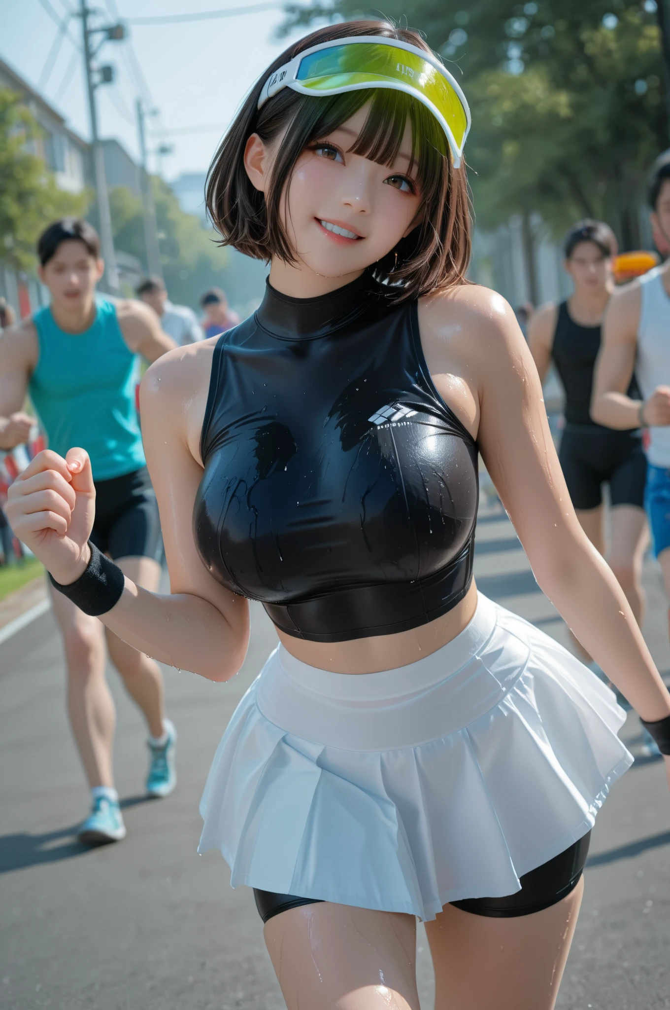 Pubic hair grows、Smile full of happiness、((Looks happy:1.3))、transparent panty、、Panting face、Lacking、school girl outfit(Plaid miniskirt)、pink sailor suit、Sweating、Expression in a state of excitement、short-hair、eye glass、((Transparent lace panties:1.3))、((pulling panties down:1.3))、(molesting:1.8)、Teenage slender Japan woman、very Bigger breasts、oversize breast、Black latex catsuit、grabbing on breasts、swimming pools、grab the ass、multiple men around her grabbing her breasts、grabbing on breasts、Multiple hands、masterpiece、top-quality、ighly detailed、molesting、Crowd of men、Crowd Surfing、face very realistic、Very realistic eyes、、Who grabs her body々、 molesting、masterpiece、top-quality、ighly detailed、1girl in、Multiple hands、stage、A crazy crowd grabs your ass、grabbing on breasts、Squeeze the body、many people grabbing breasts、Extremely wet and sweaty、