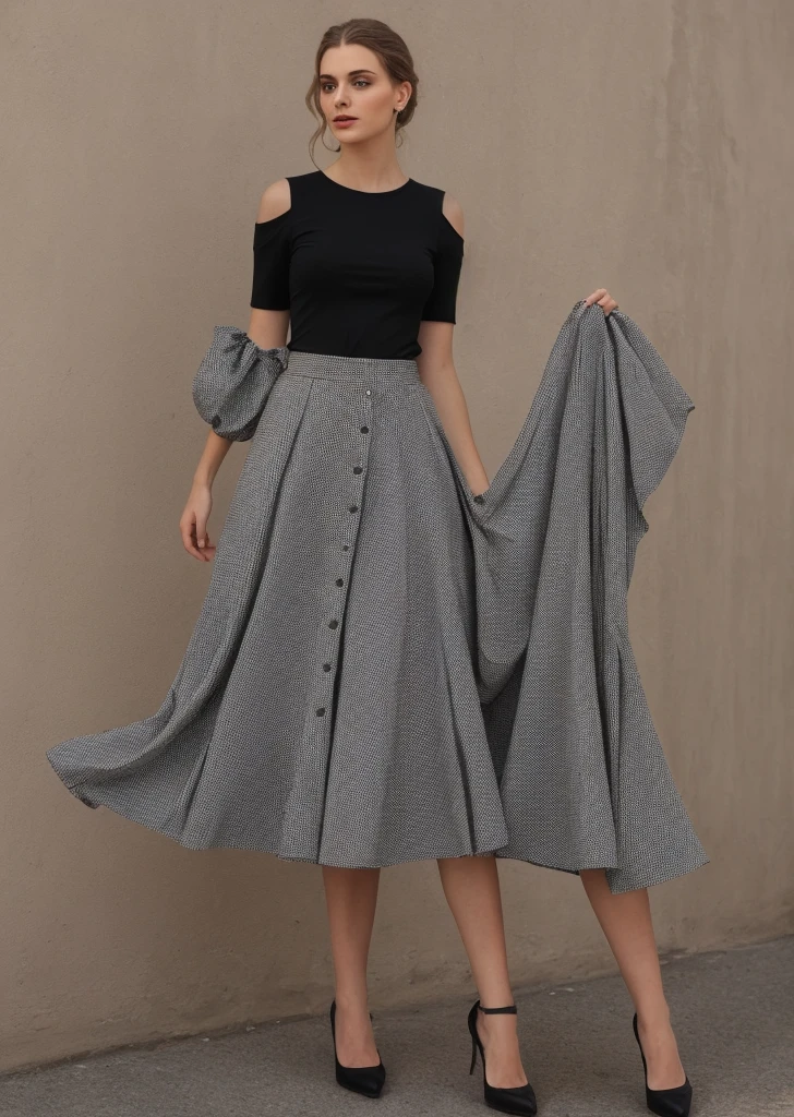 a woman wearing __clothing/skirt2-details__