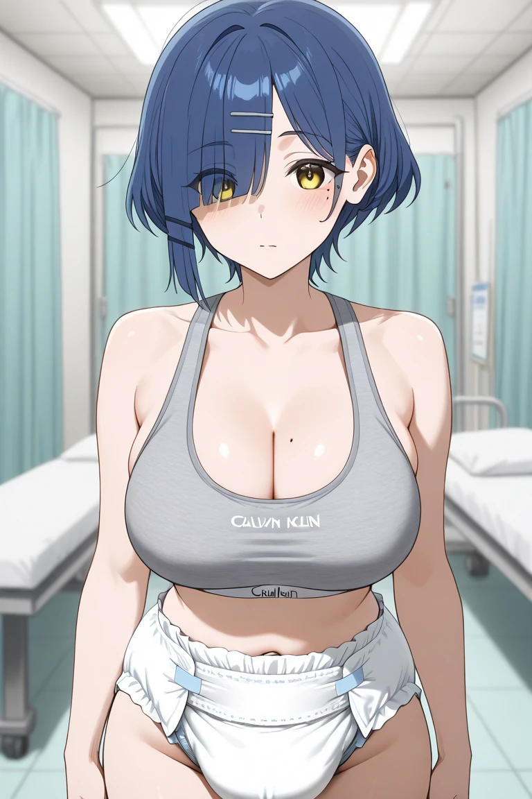 Tank Tops,((Navy blue buruma)),white t-shirts,cropped shirt,1girl in, Solo,(A MILF), (((maturefemale,Adult Woman))),masuter piece, of the highest quality, ultra-definition, max resolution, A highly detailed, Clean skin, Extremely sexy,Large breasts,highleg,((groin)),athletic field,Sweat,Seductive thighs,Bite,Short socks,thong,outside of house