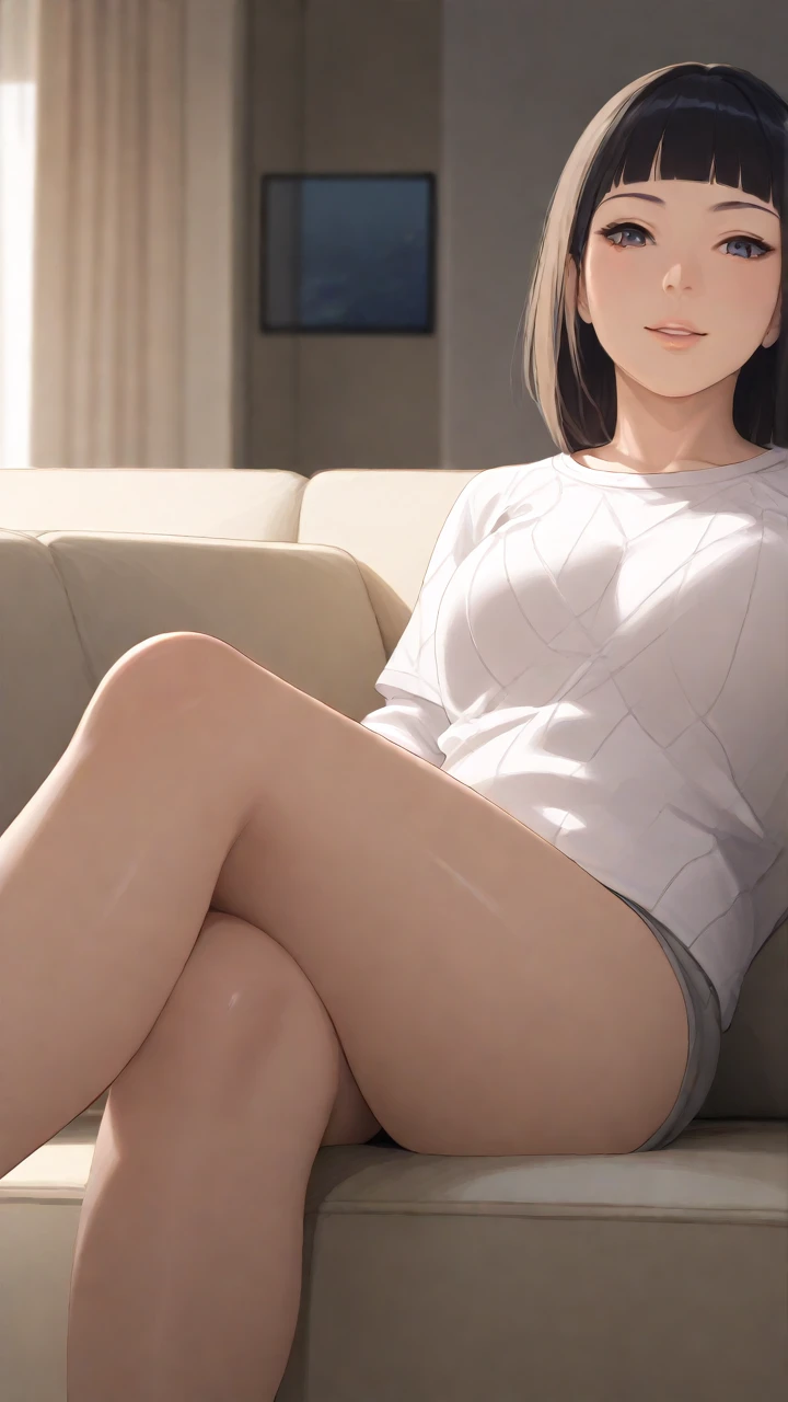 girl, Sweat, vapor, Center of chest, shy, Great hands, Looking at the audience, Cute Smile