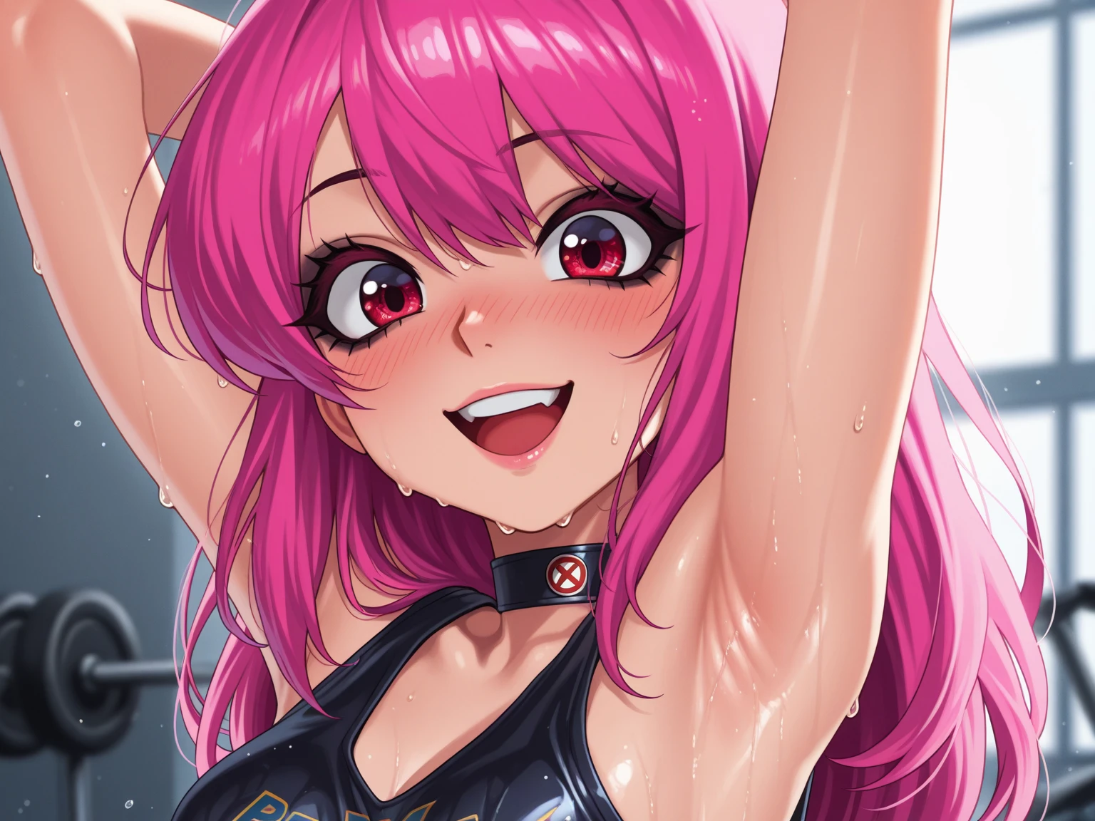 (8k, Highest quality, masterpiece:1,2), (Realistic, Photorealistic:1.37), Super Detail, One Girl,), (Very detailed), (Beautiful and detailed eyes), (Highest quality), (Very detailed ), (masterpiece), (Detailed face),20-year-old, ,1 girl, ((Pink Hair,Long Hair)), Medium chest, Dressed, Perfect lighting, break, (Tight clothing:1.5), (heroine:1.4), (Japanese special effects:1.3), (Bright pink:1.5), (High gloss:1.5), (Shiny micro bikini:1.2), (Black accents:1), (High neck top:1), (Long sleeve:1), (mini skirt:1), (Front slit:1), (PVC:1), (Belt Details:1), (Knee-high boots:1), (gloves:1), (Silver Symbol:1), (Heroic Accessories:1), (mask:1), (goggles:1), (Wrist cuff:1), brake, (Upper body and knees:1), (Flowing Hair:1), (Ecstatic expression:1.5), (Blushing:1.5), (Look straight:1), (Sweat:1.5), (vapor:1.2), ( handjob gesture:1.2), (Girl trembling with sexual climax:1.1), (Inspiring costumes:1), (Twisted fuselage:1.5), (dark gradation background:1), (Spotlight lighting:1.1), (Shiny Costumes:1.2), brake (Cum on body :1.5), Browsing Caution