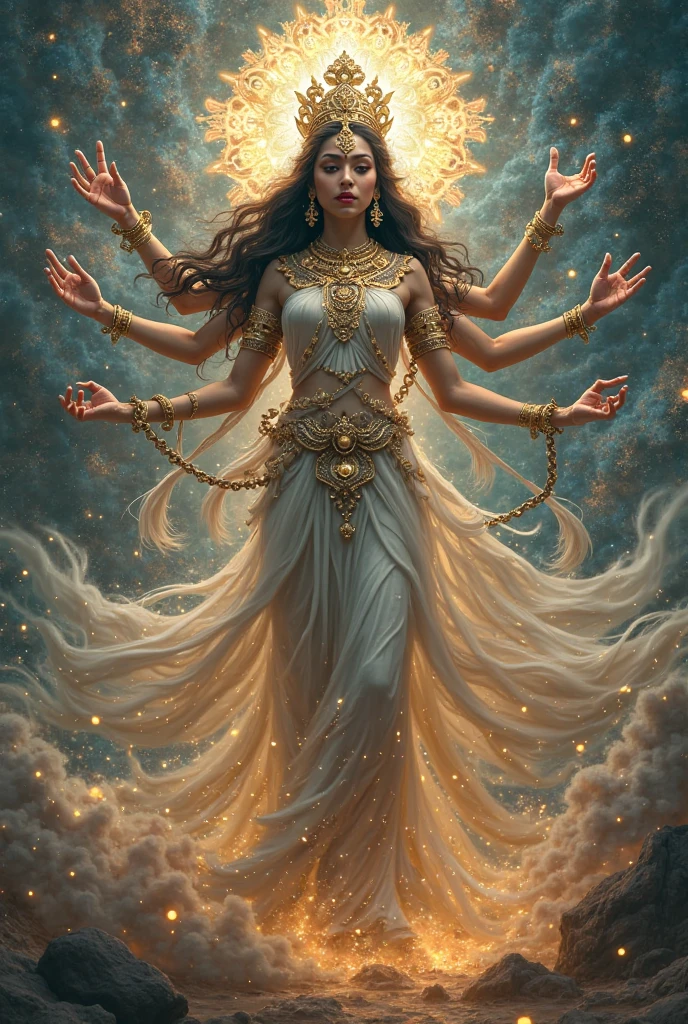 Imagine Jezebel has four arms like the indian god Vishnu