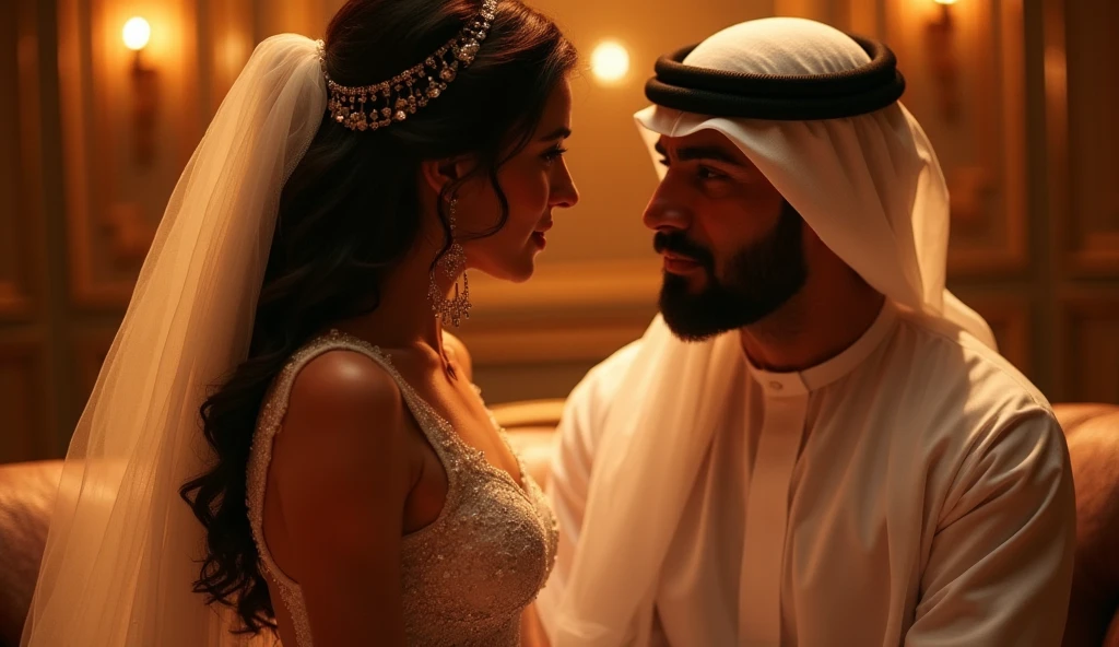Saranya and Mohammed Bin Salman, prince of Saudi Arabia kissing