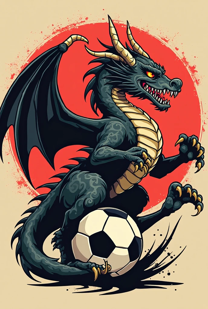 A stylized art of São Paulo football club with the dragon representing the fans and it brings the three world cups in the form of red stars and it has the colors red, black and white alluding to the club&#39;s shield Full HD 