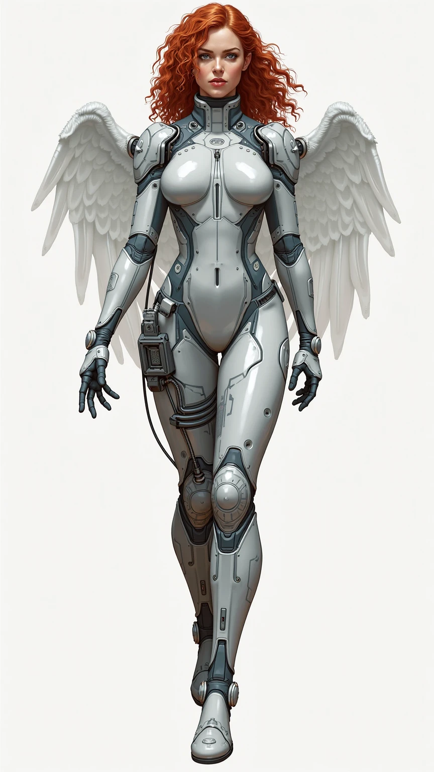 8k ((full body view:1.4)) (large eyes:1.3), defined cheekbones, 1woman, ((woman has no face, ((sleek silver bodysuit:1.6)) (detailed face:1.5), thick legs, silver skin,(puffy lips:1.5) (silver skin:1.6), (bald woman:1.7), (skinhead) ((stands confident)),(Muscular:1.3), ((gigantic breasts:1.5)) ((side view:0.7)), )highly detailed, majestic, digital photography, art by artgerm and ruan jia and greg rutkowski, ((metal wings on back)), (masterpiece, sidelighting, intricate details