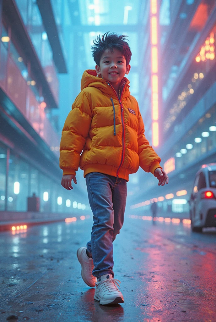 baby_yodah, at night, on the streets of the city, indifference,