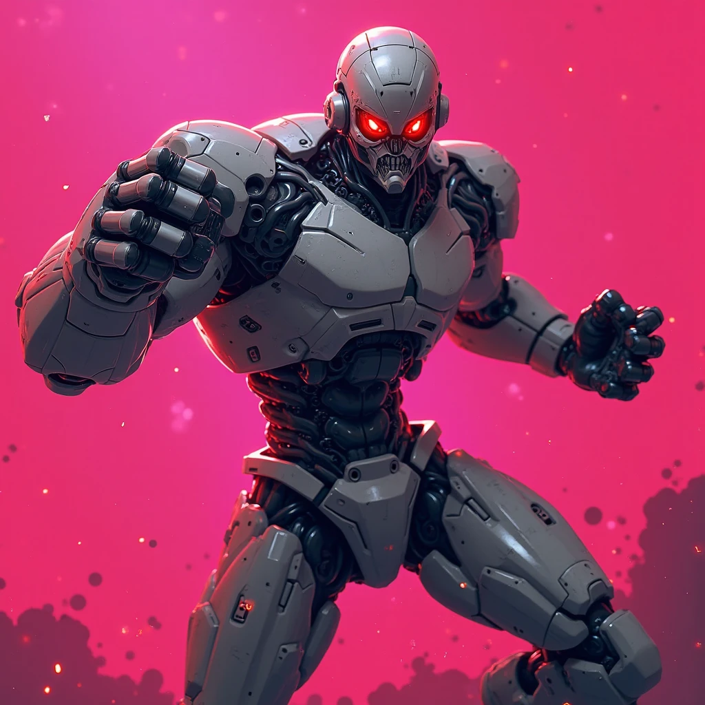 (score_9, score_8_up, score_7_up, score_6_up) BREAK (furry, source furry, uploaded on e621) BREAK robot, android, android skin, barcode tattoos, barcode tattoos on the body, (broken neck:1.2, damaged belly:1.2, cracked arms:1.2), cracked chest, solo, male, young, , athletic, thin waist, white arctic fox, white fur, short messy dark blue hair, cute young face, talking, black mouth, canine teeth, glowing red robotic eyes, hard , black speedo, belt, holster, mechanical components, blue mechanical parts, gun, handgun, holding handgun, hand holding handgun, fight, fighting, fighting in the battle, war, battle, battle field background, angry expression, looking away, BREAK good quality, best quality, high quality, high definition, hd, 4k, 8k, masterpiece, good proportion, perfect proportion, good , perfect  