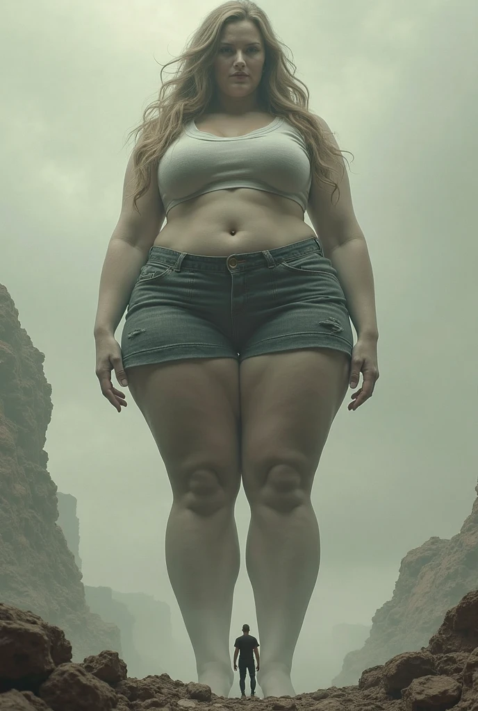 Rule_of_thirds, an enchanted forest，Magical creatures，glowing mushrooms，sparkling waterfalls，fantasy，Leonora Carrington，a fantasy forest，Hazy perspective，sunlight filtering through the trees, a beautiful morbidly obese blonde elf woman ，(obese_body:1.4), obese face, obese arms, massive obese legs, massive obese waist, small , cute smile, long elf ears, long beautiful blonde hair,